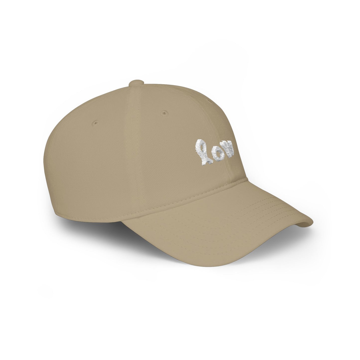 Beige cap with 'A La Mode' text on a white background